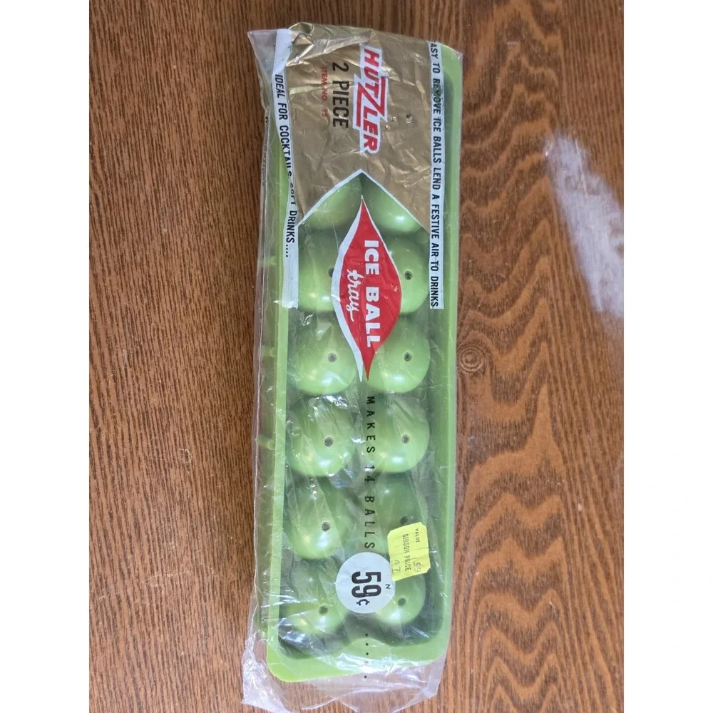 Vintage Hutzler Ice Ball Tray No.15 Avocado Makes 14 Ice Balls 9.5